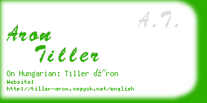 aron tiller business card